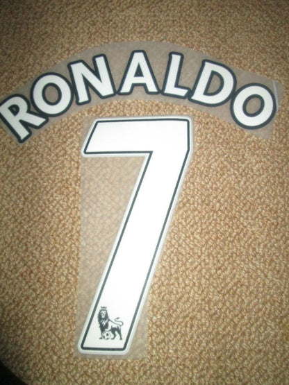Ronaldo #7 2007-13 EPL Player Size Premier League Nameset Lextra Manchester Utd