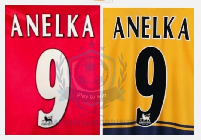 Anelka #9 Arsenal 97-03 EPL Player Size Premier League felt Nameset UK STOCK