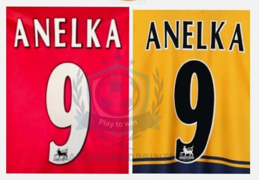Anelka #9 Arsenal 97-03 EPL Player Size Premier League felt Nameset UK STOCK