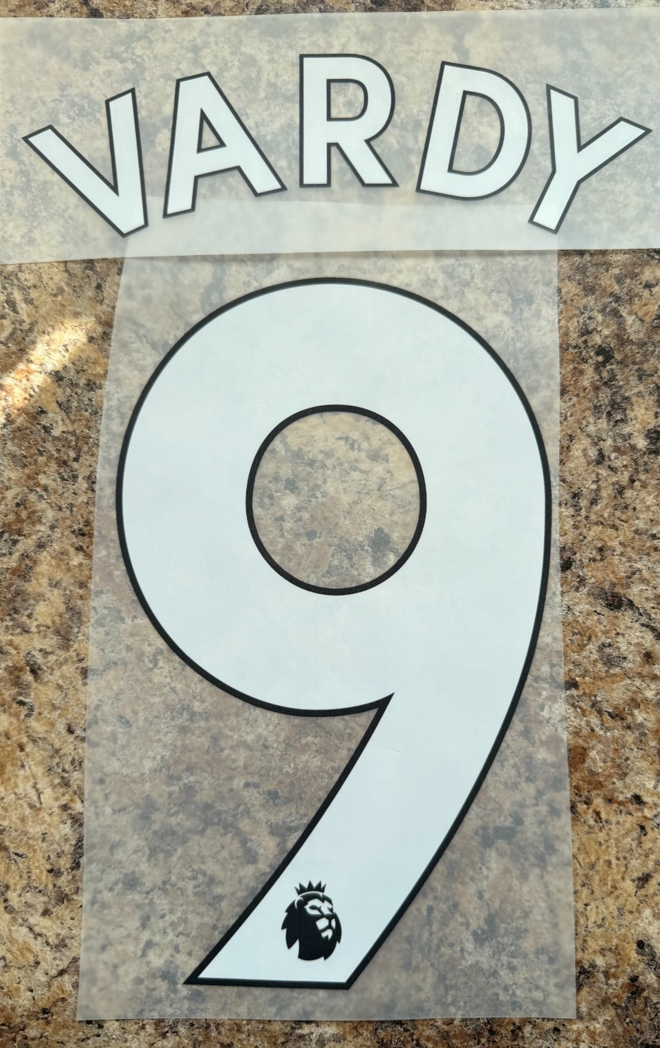 Vardy #9 Leicester 2017-2023 Player Size White Nameset Premier League