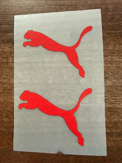 Replacement Puma Patch Badge patch for Football Shirt Red x 2