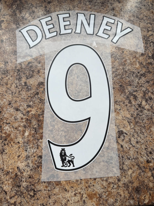 DEENEY 9 2013/2017 WATFORD WHITE PLAYER SIZE Nameset