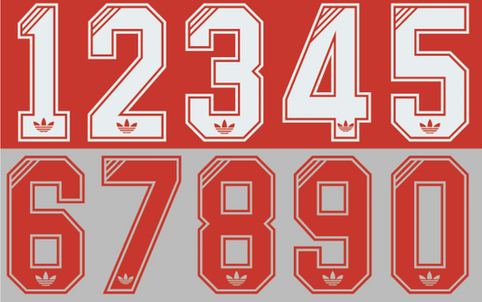 Custom Any Number Football Shirt Soccer Numbers Liverpool 1988-1992 Arsenal felt