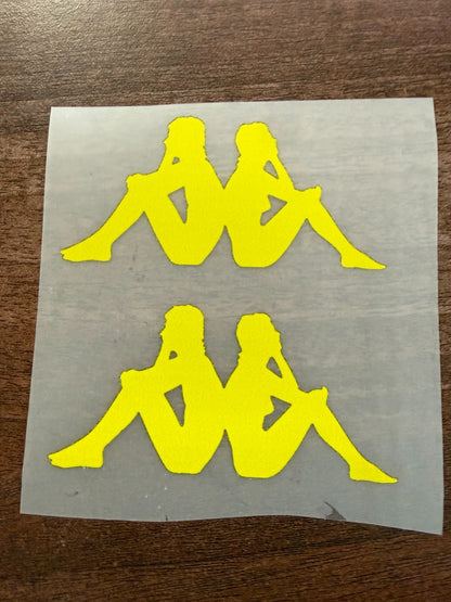 Replacement Kappa Patch Badge patch for Football Shirt Yellow x 2
