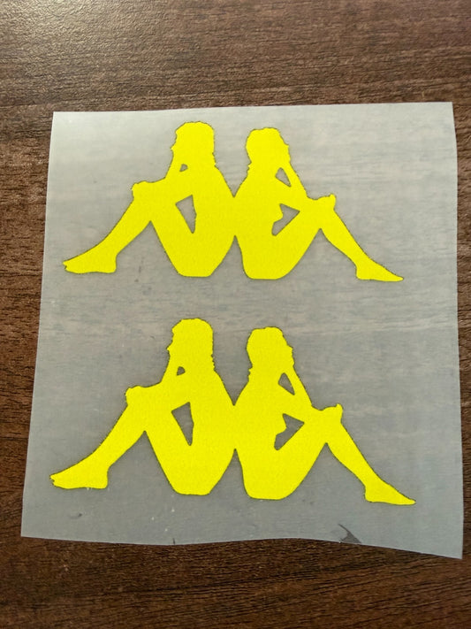 Replacement Kappa Patch Badge patch for Football Shirt Yellow x 2