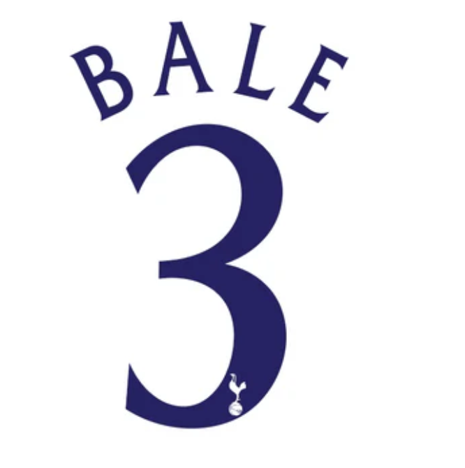 BALE Navy Spurs CUP Player Size HOME Nameset