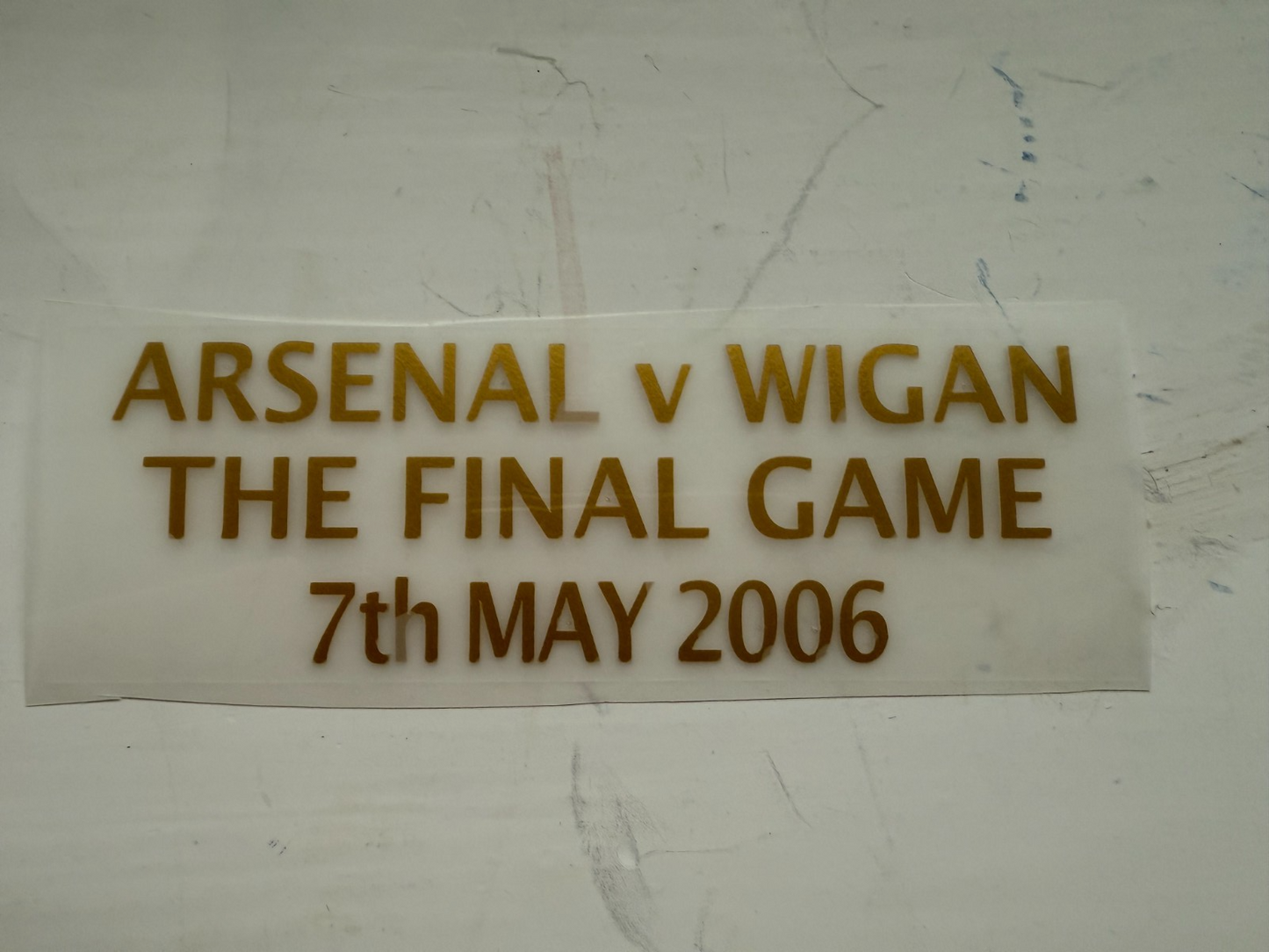 Arsenal Final Game At Highbury Gold May 2006  Iron On Heat Press badge UK STOCK