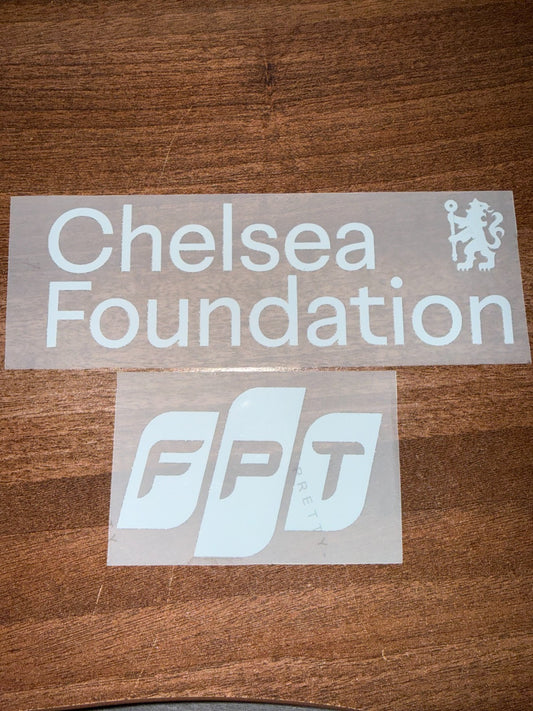 Chelsea Foundation rear Sleeve Sponsor Patch Badge patch player size CL fpt grey