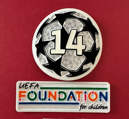 2022-2024 14 x Champions League patch player size Foundation Real Madrid badge