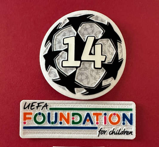 2022-2024 14 x Champions League patch player size Foundation Real Madrid badge
