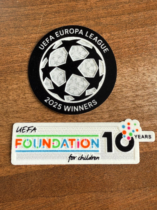 CL Tottenham Europa Winners 2025 Player Size Sleeve Patch Spurs Set