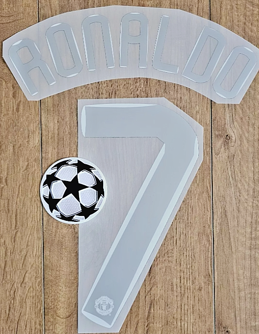 Ronaldo Manchester United 2007-2008 CL Home Player Size  Nameset Football