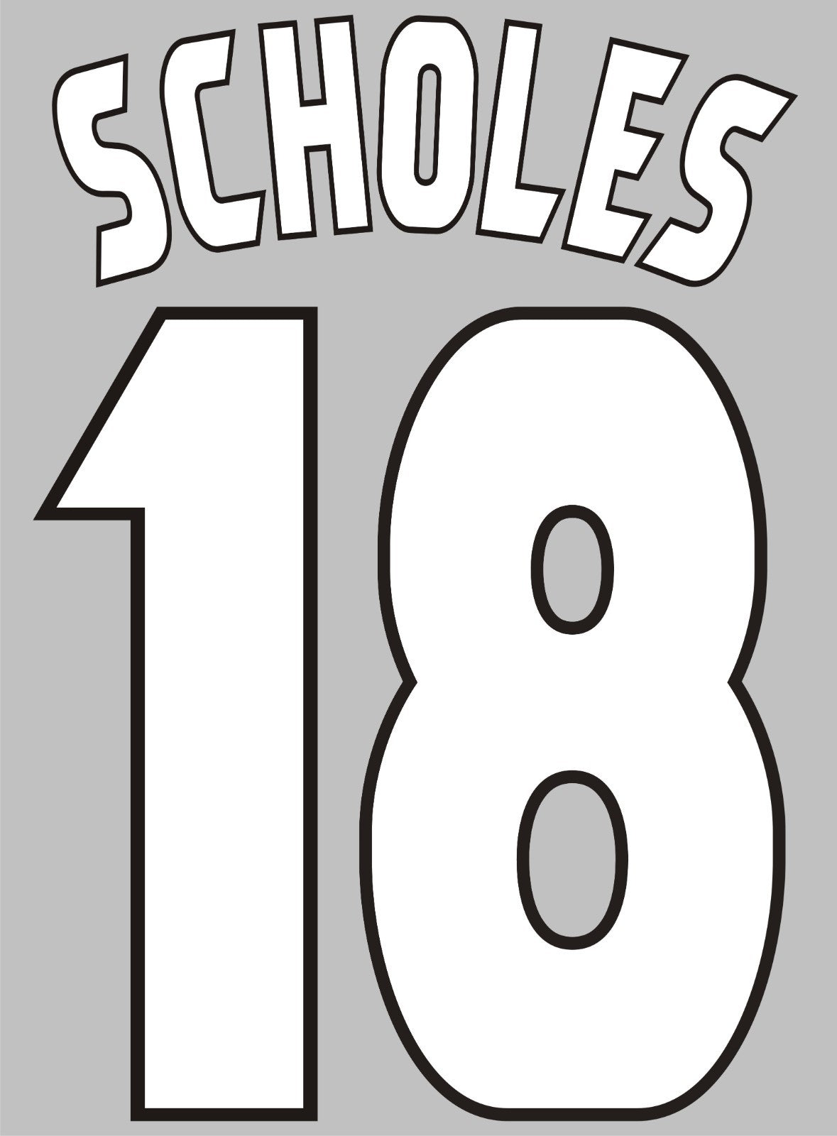 Scholes #18 1998-2000 Manchester United Felt Player Champions League Nameset