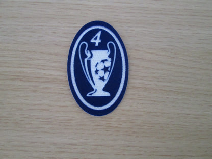 4 X Champions League patch player size  Iron On Heat  UK STOCK Milan Liverpool
