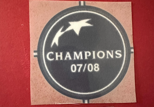 2008 Champions League Patch patch player size Iron On Heat Press Manchester utd