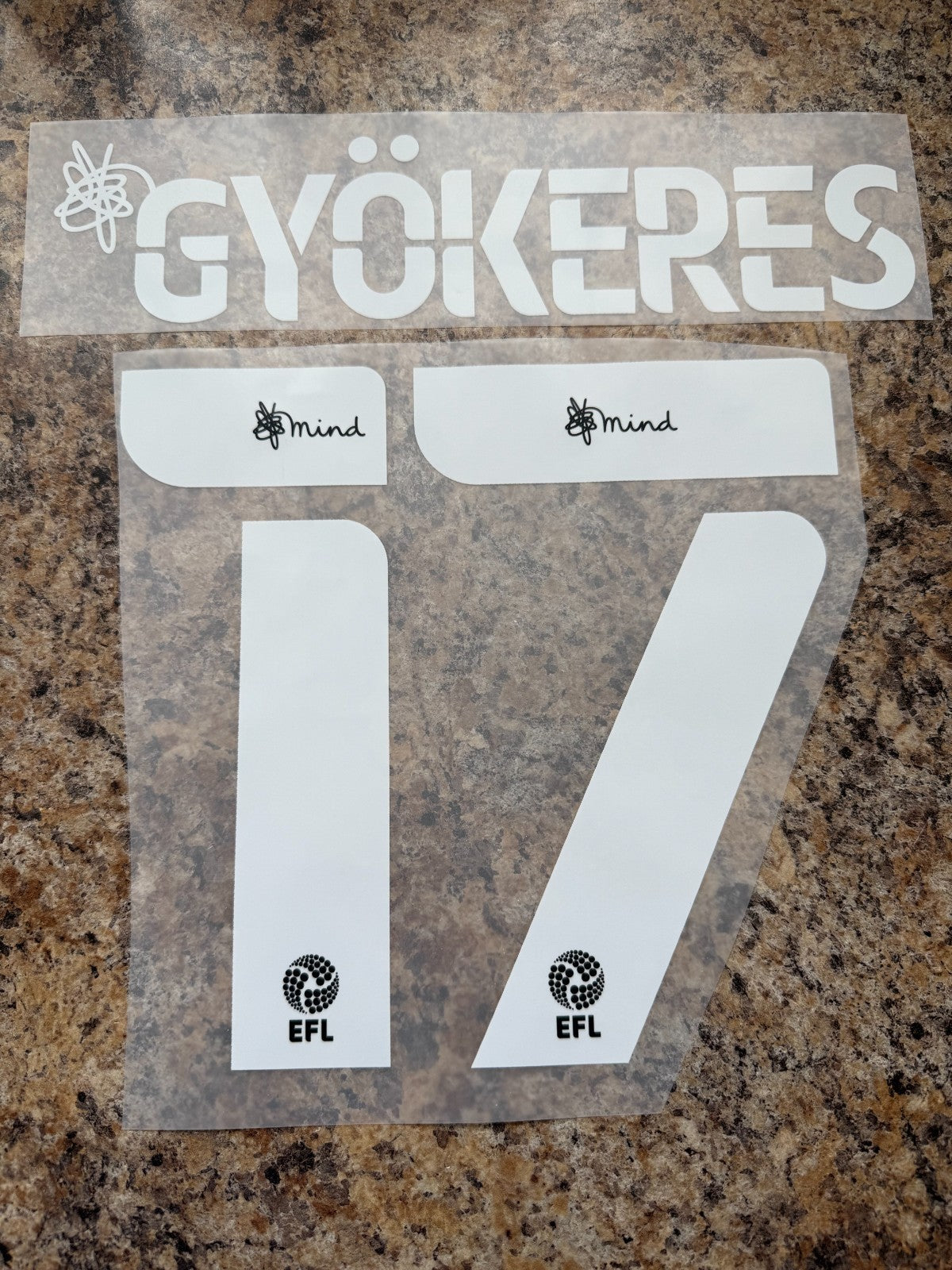 2021-2023 Gyokeres 17 Coventry City  patch player size Championship Nameset