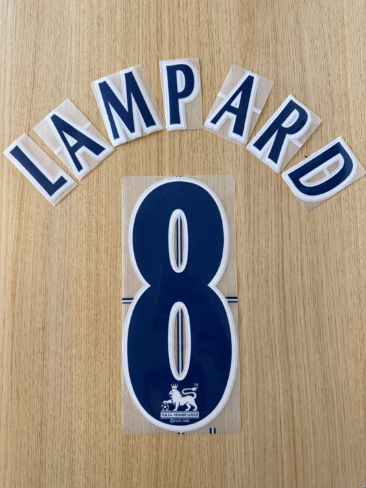 Lampard #8 1997-2006 Chelsea Premier League Player Size Blue Nameset UK STOCK