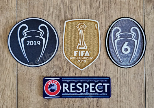 6 X Champions League patch Honour badge player size Iron On Heat Press liverpool