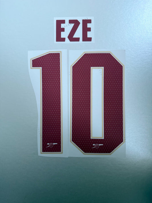 Arsenal EZE 10 2025-2026 AWAY PLAYER SIZE CL NAMESET