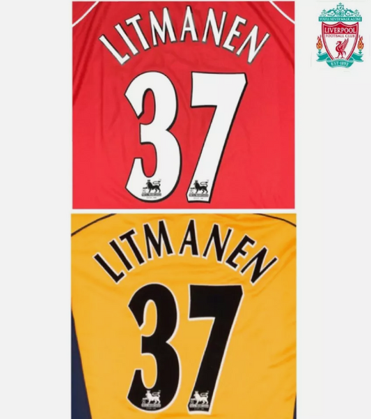 Litmanen #37 Liverpool 03-07 EPL Player Size Premier League felt Nameset UK
