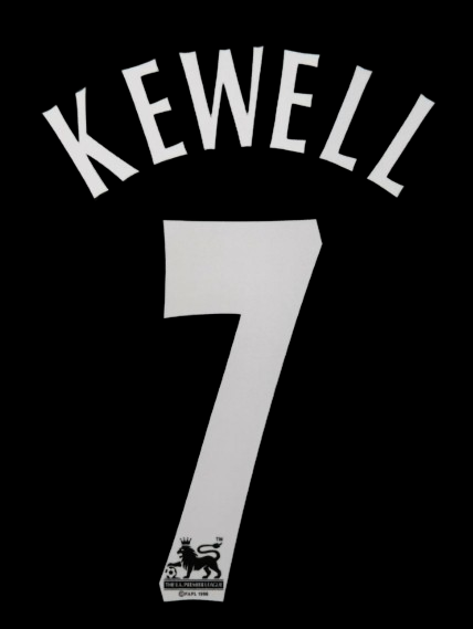 Kewell #7 Leeds Liverpool 97-07 EPL Player Size Premier League felt Nameset UK