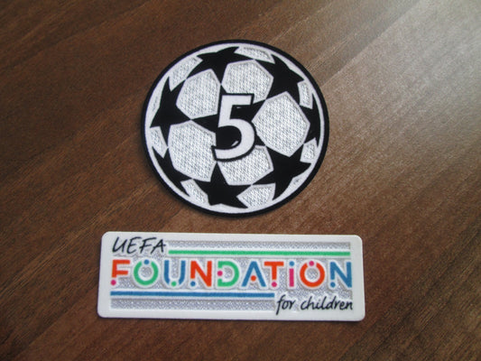 2004-2026 5 x Champions League patch player size Barcelona Iron Foundation UK
