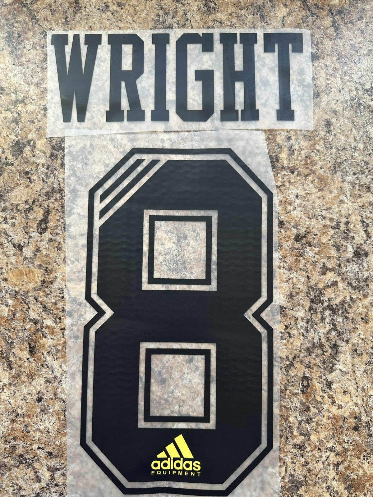 Wright #8 1993-1995 Arsenal Player Size Plastic Premier League Nameset
