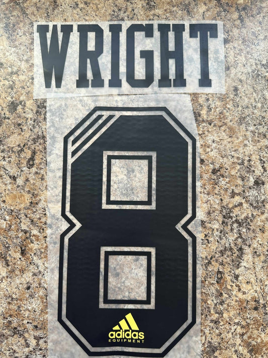 Wright #8 1993-1995 Arsenal Player Size Plastic Premier League Nameset