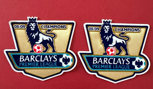 Pair of 2008-2009 Champions Premier League patch player size  Manchester United