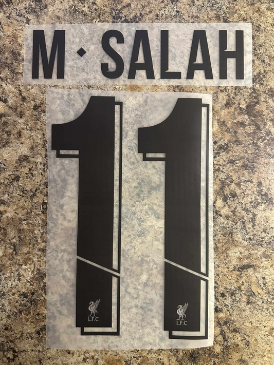 LIVERPOOL CUP 2019-2022 M SALAH NAMESET BLACK PLAYER SIZE