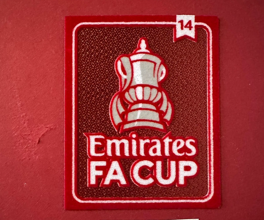 14 Arsenal x Fly Emirates Fa Cup patch player size  Iron On badge 2025 patch