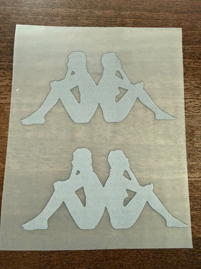 Replacement Kappa Patch Badge patch for Football Shirt White x 2