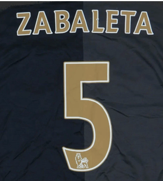 Zabaleta #5 2007-2013  Player Size Premier League Gold Nameset Manchester City