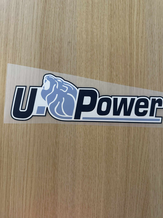 U Power Inter Milan 2024-25 Sponsor Patch White PLASTIC Repro for Football Shirt