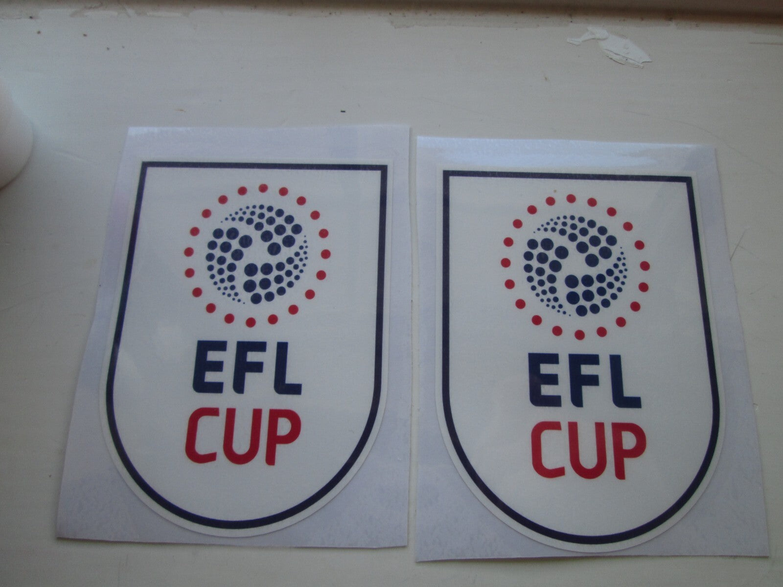 2016-2018 EFL Cup League patch player size  pair Plastic Manchester Southampton
