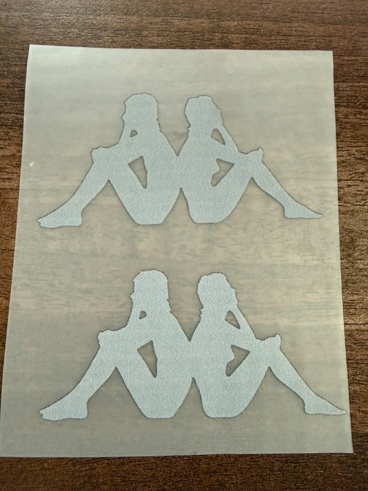 Replacement Kappa Patch Badge patch for Football Shirt Grey x 2