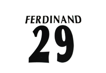 Ferdinand #29 Leeds 1998-2001 EPL Player Size Champions League felt Nameset UK