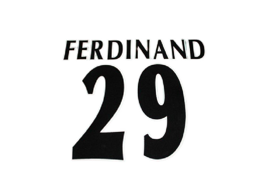 Ferdinand #29 Leeds 1998-2001 EPL Player Size Champions League felt Nameset UK