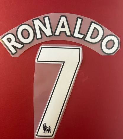 Ronaldo #7 2007-13 EPL Player Size Premier League Nameset Lextra Manchester Utd