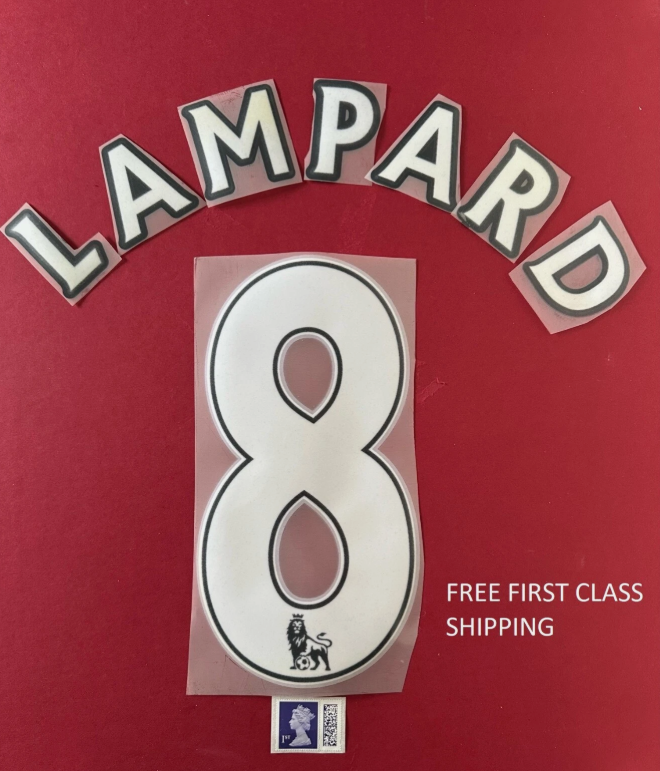 Lampard 8 2007-2012 EPL Player Size Premier League White Nameset UK STOC Chelsea