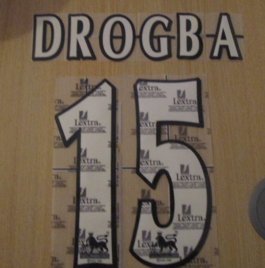 DROGBA 15 2004-2006 EPL Player Size Premier League White Nameset Chelsea
