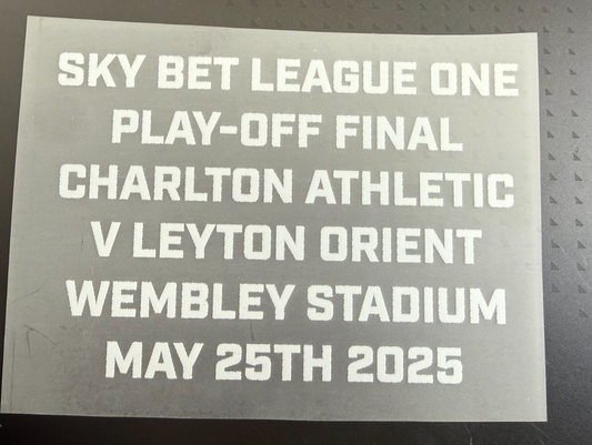 League 1 Play-off final Charlton Leyton O Match Detail 2025 Patch Football Shirt