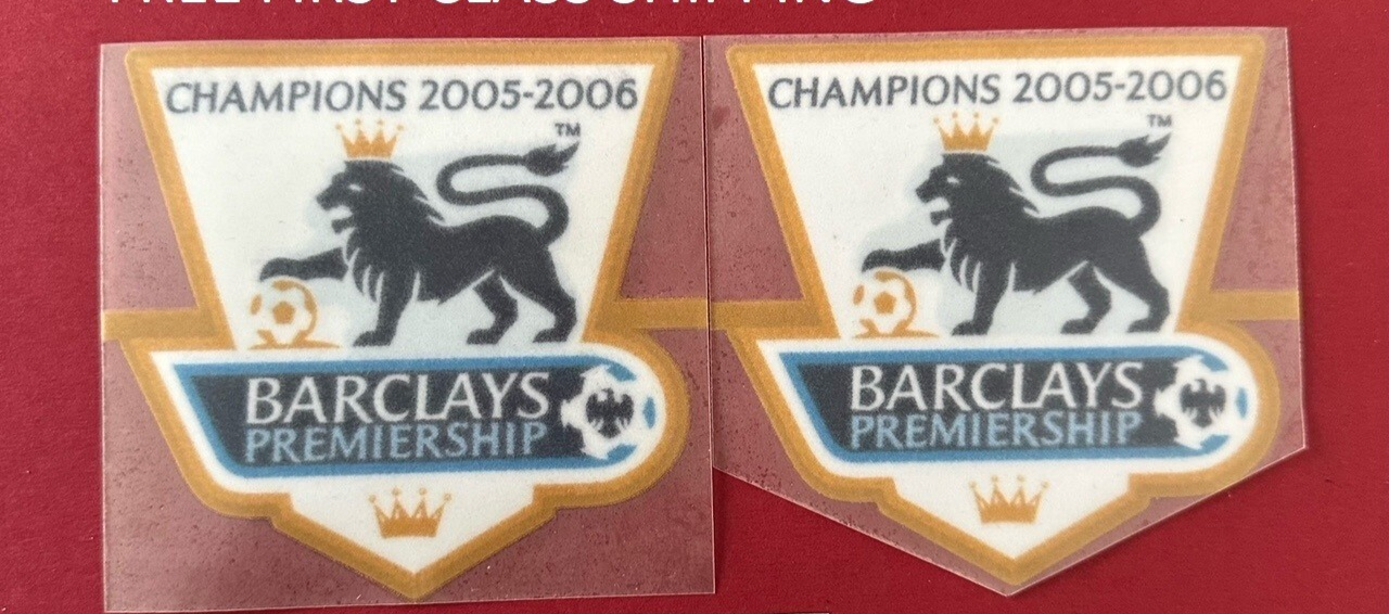 Pair of 2005-2006 Champions Premier League patch player size  Iron On Chelsea UK