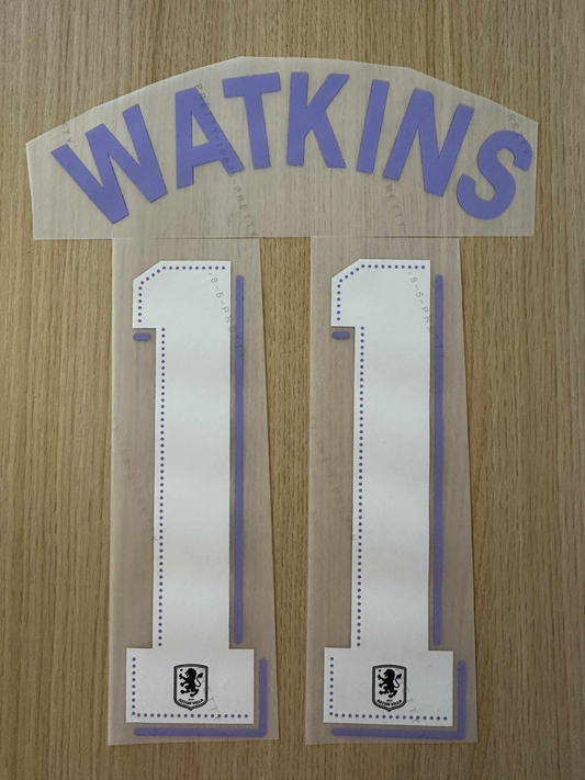 Watkins #11 Aston Villa 2025-2026 Away Player Size Nameset UK stock