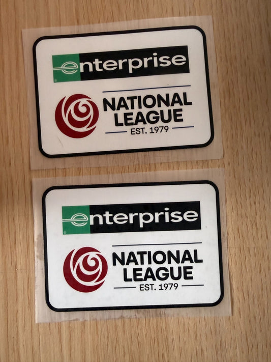 Pair of Enterprise National League Sleeve Patches Badges 2025- Football Shirt