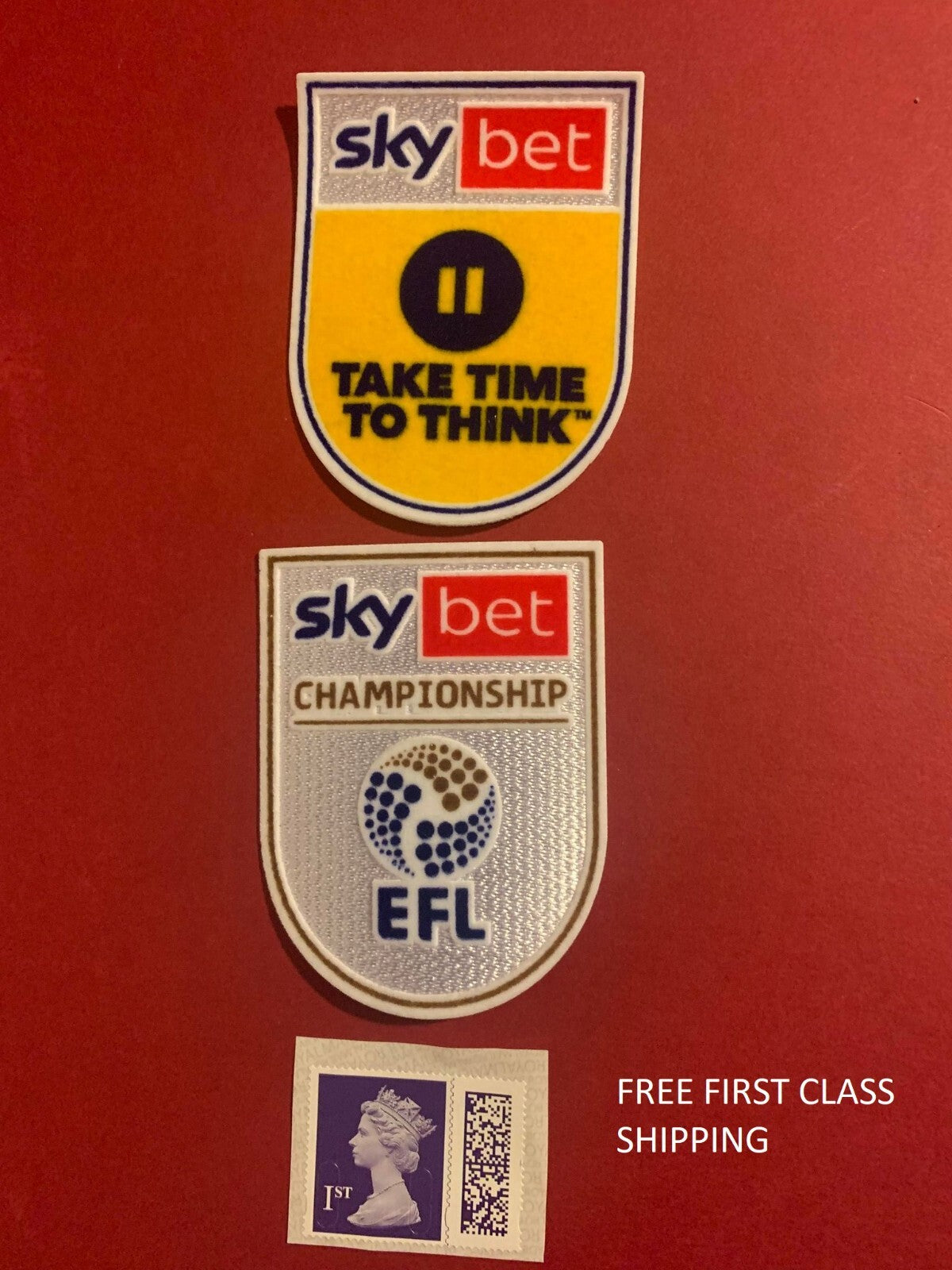 2022-2024 Sky Bet Championship patch player size  Iron On Pair flock UK STOCK