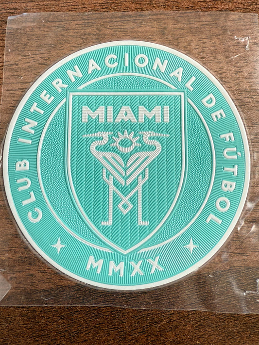 MLS Club Inter Miami  Silcone Blue/White Iron On Player Size Patch Badge