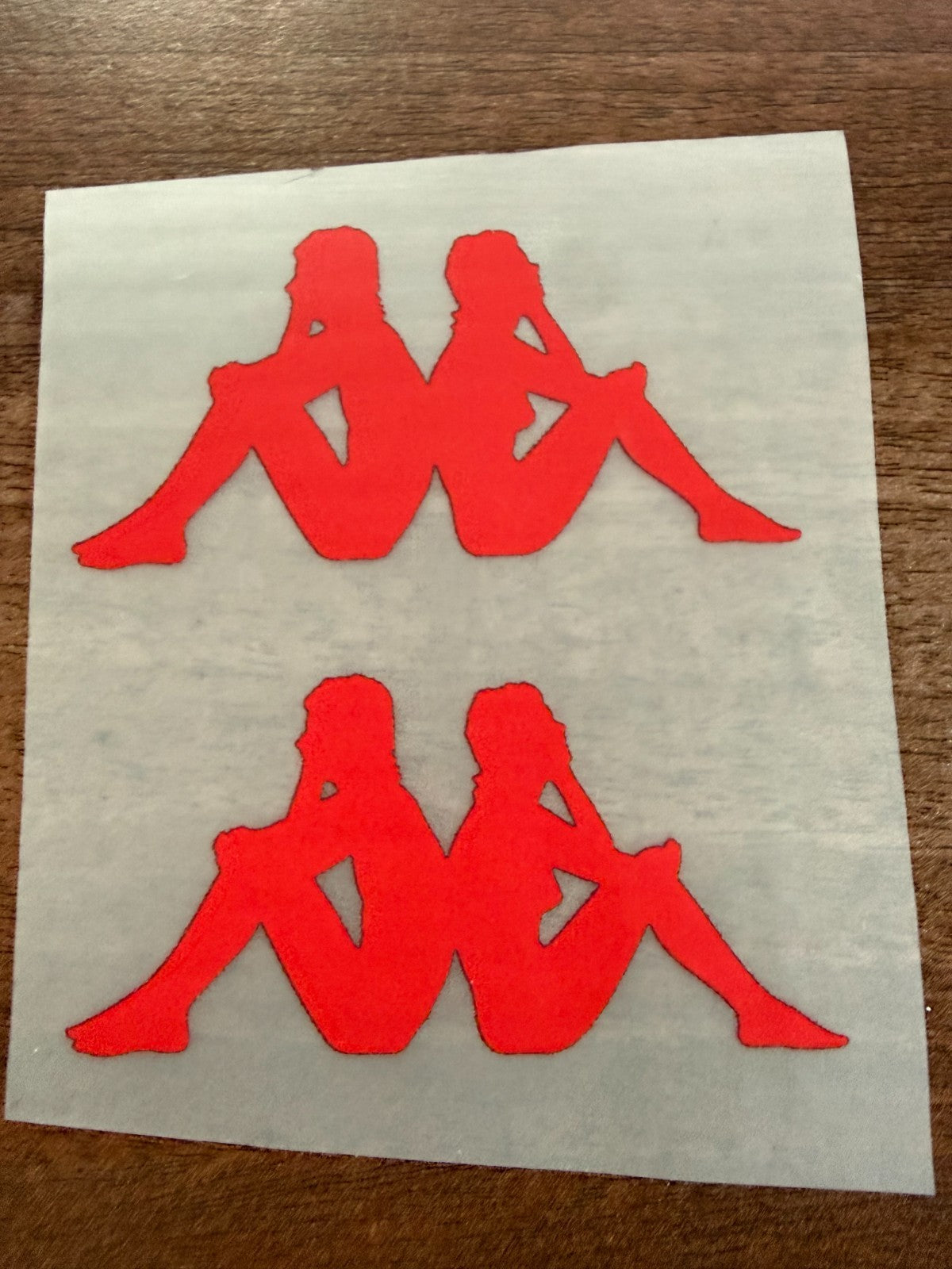 Replacement Kappa Patch Badge patch for Football Shirt Red x 2