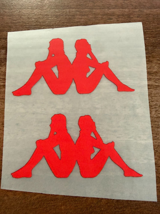 Replacement Kappa Patch Badge patch for Football Shirt Red x 2