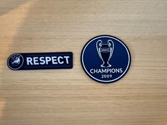 Barcelona 2009 Champions League Winners Respect Patch Badge Iron On Heat Press